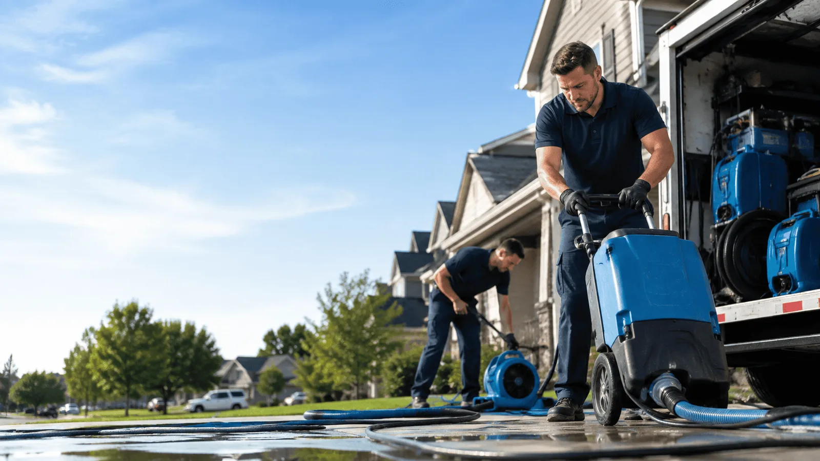 Dehumidification being performed in Brodheadsville, PA